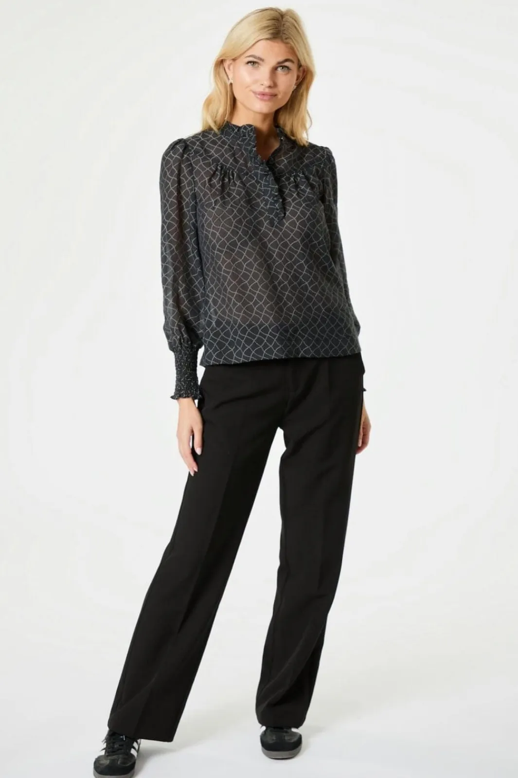 Neo Noir Karia Illusion Blouse Black