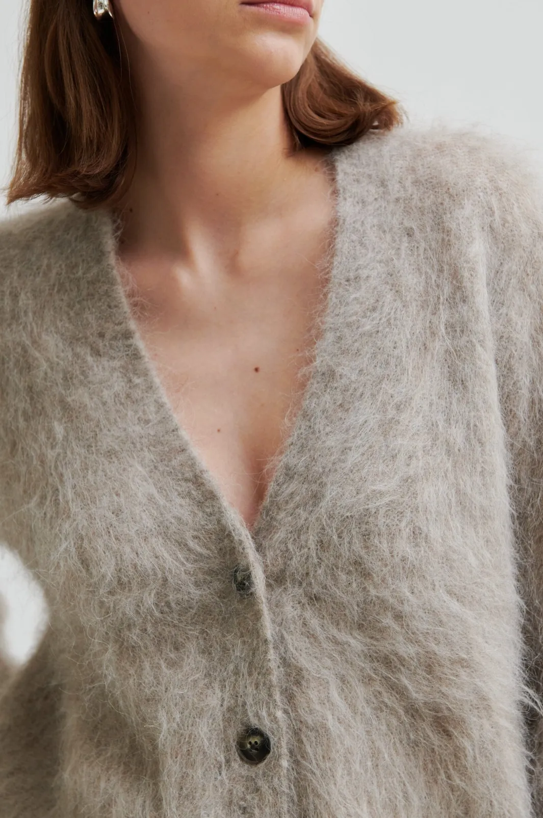 New Second Female Karla Knit Cardigan 60286 1043 Pumice Stone