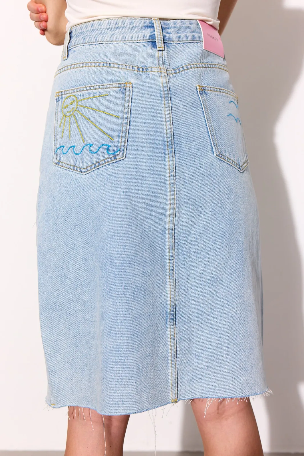 Outlet Hunkøn Kenna Denim Skirt 26021 Light Denim