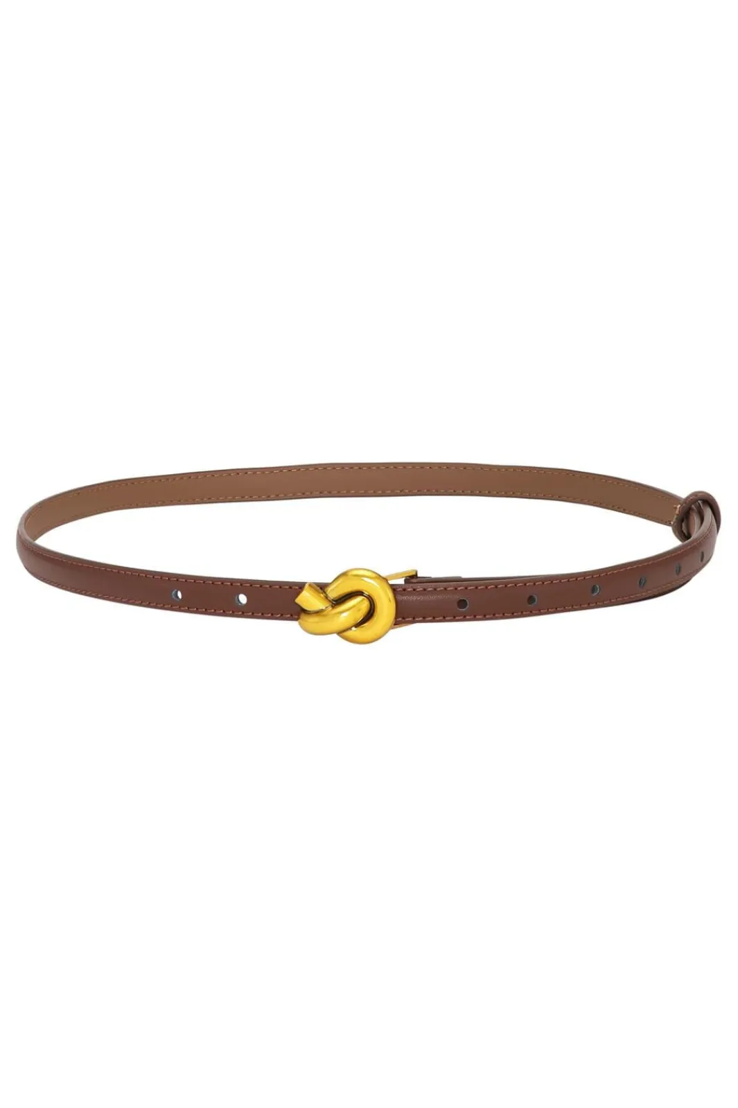 Plissé Copenhagen Knot Belt 70-820-606 Dark Brown