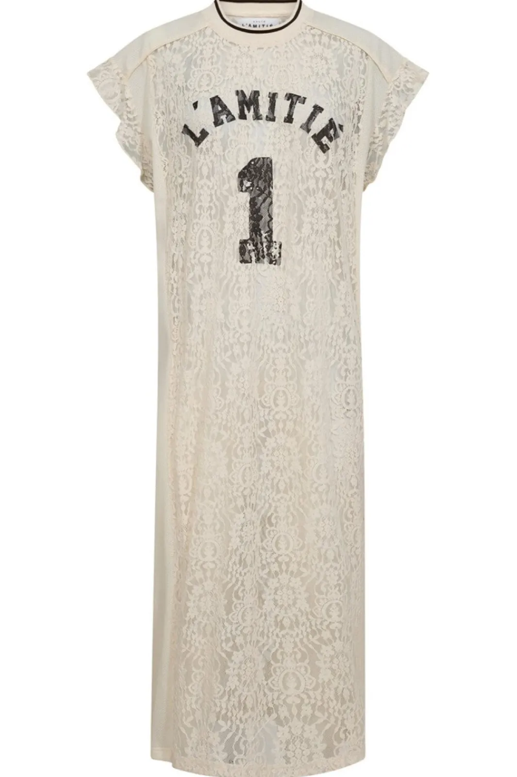 Best Haute L'Amitié Lace Football Frill Dress HL10132 Pearl
