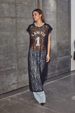 Haute L'Amitié Lace Football Frill Dress HL10132 Black
