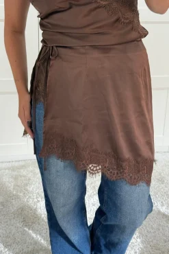 Hot Dear Molly Lace Wrap Skirt Brown