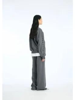 Rotate Lacing Sweatpants 1143891205 1205 Gray Pinstripe