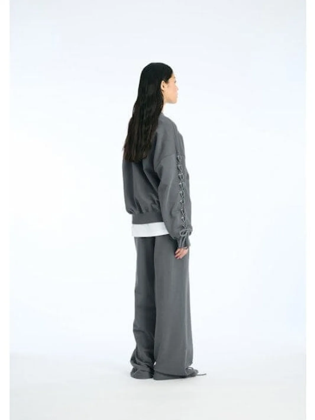 Rotate Lacing Sweatpants 1143891205 1205 Gray Pinstripe