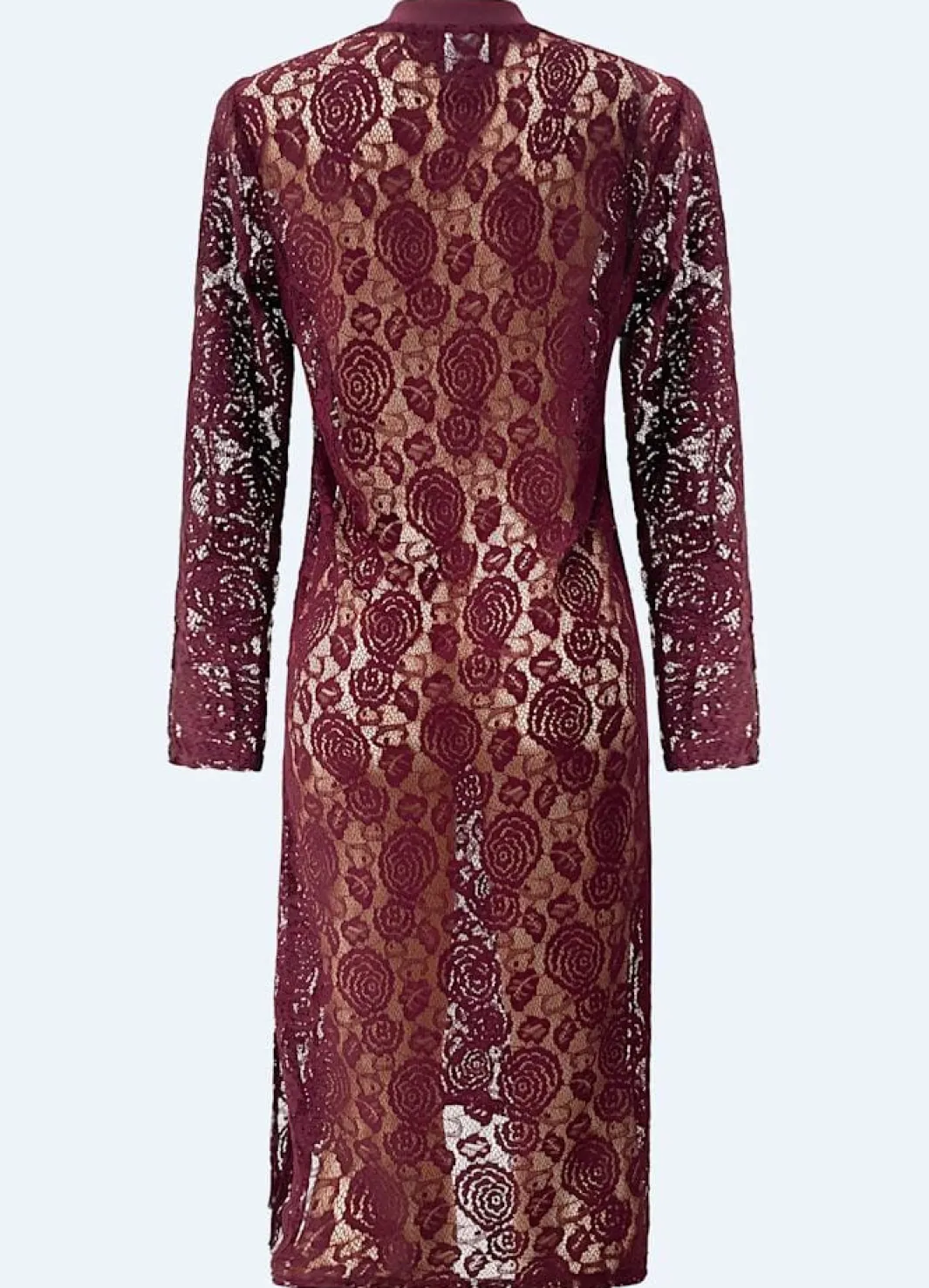 Clearance Liberte Lacy Ls Long Dress 22272 Bordeaux Lace