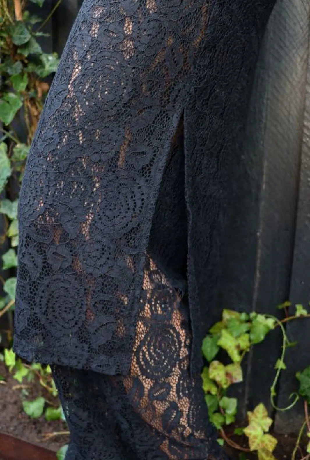 New Liberte Lacy Ls Long Dress 22272 Black Lace