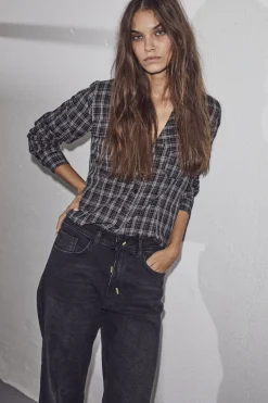 New Haute L'Amitié Lami Crop String Tie Jeans HL10064 Black