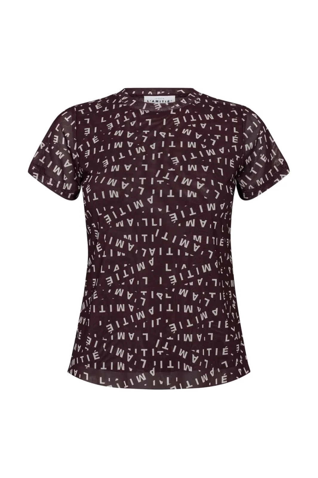 Discount Haute L'Amitié L'Amitié Mesh Logo Tee HL10127 Amarone