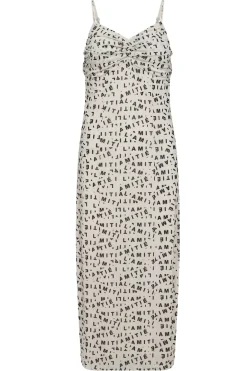 Best Haute L'Amitié L'Amitié Mesh Strap Dress HL10126 Pearl/Mocca