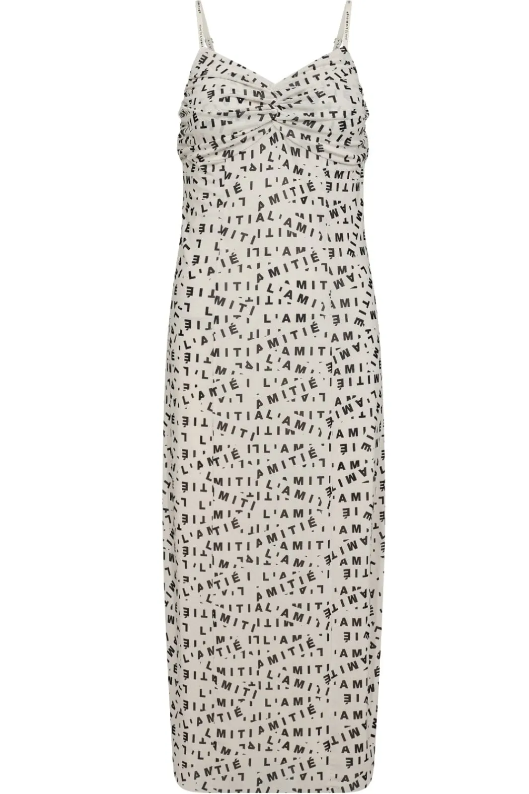 Best Haute L'Amitié L'Amitié Mesh Strap Dress HL10126 Pearl/Mocca