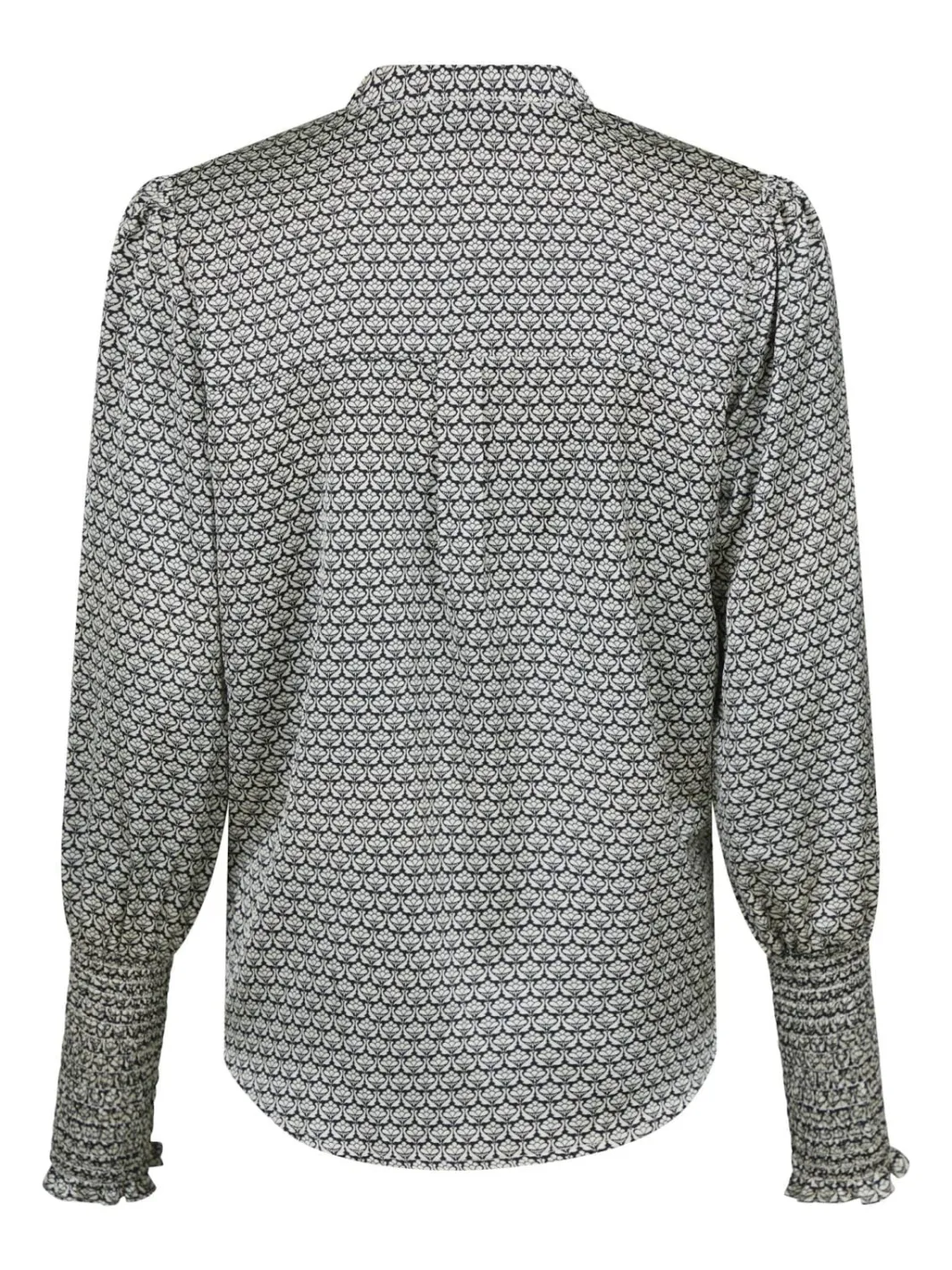Sale Neo Noir Landa Graphic Pattern Blouse Black