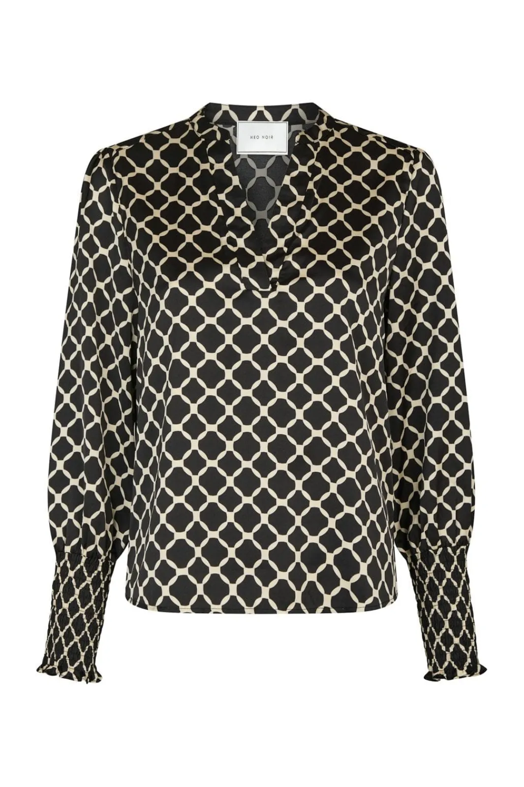 Hot Neo Noir Landa Tile Print Blouse 166926 100