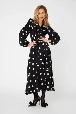Clearance Cras Lara Dress C489 8123 Black White Dot