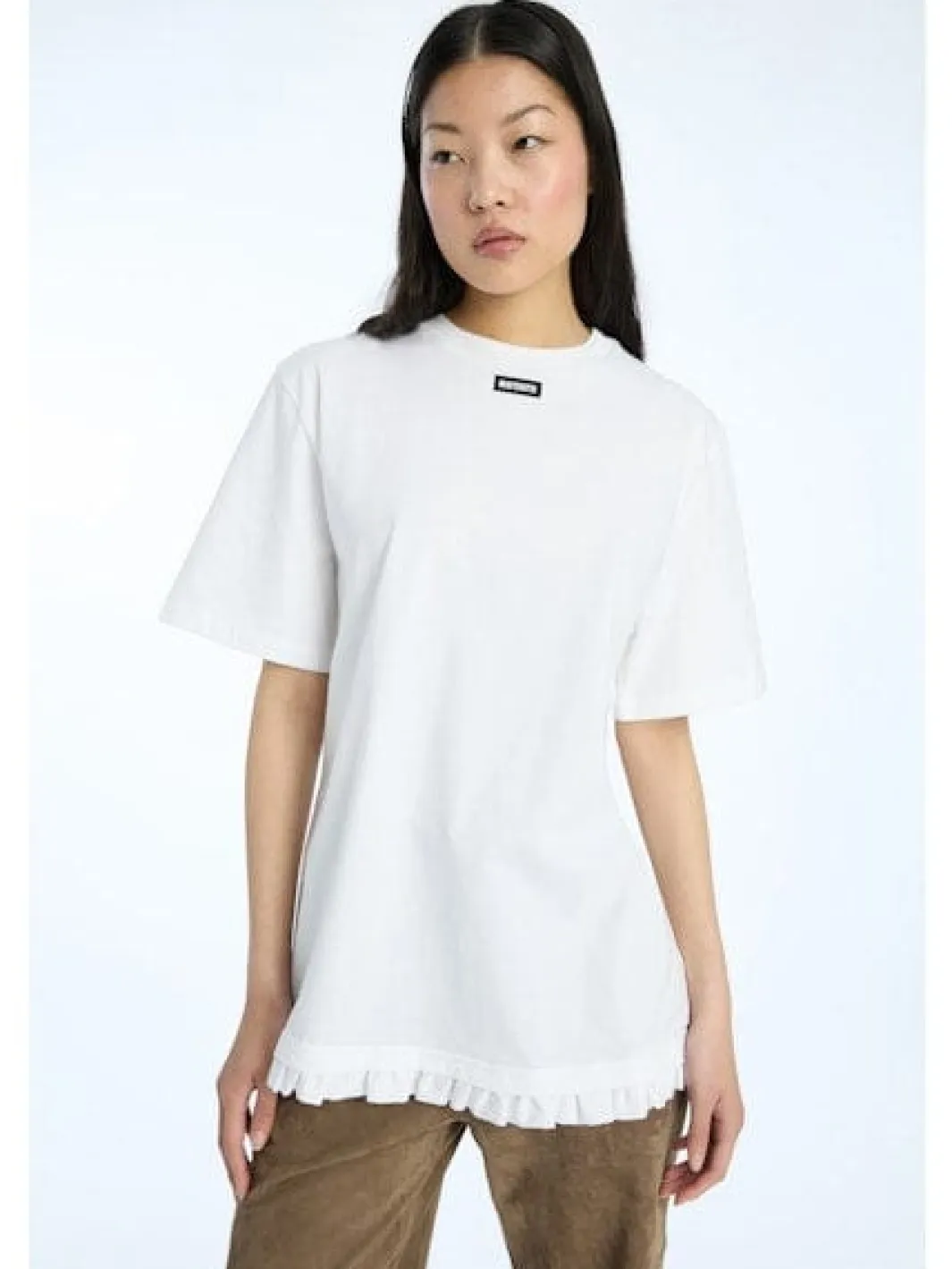 Online Rotate Large T-shirt W/ Ruffle 115282400 400 Bright White