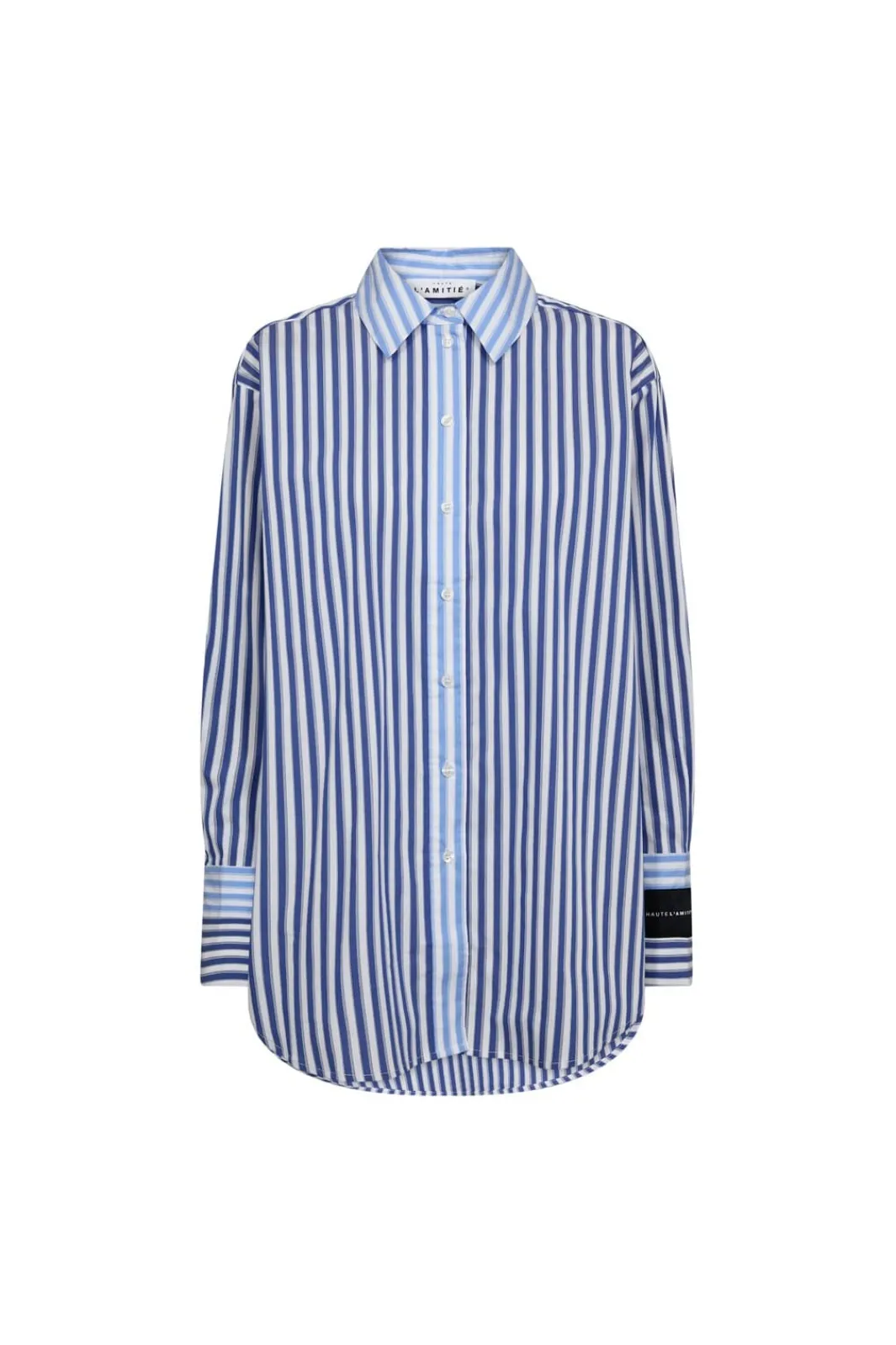Outlet Haute L'Amitié Lark Mix Stripe Shirt HL10480 White/ Blue Mix