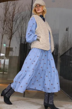 Hot Lollys Laundry Latourll Maxi Dress Ls25435-3007 22 Light Blue