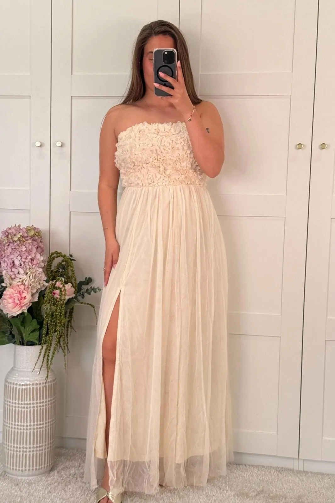 Clearance A-bee Laure Kjole Cream