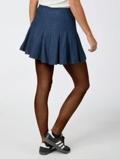 Neo Noir Laurina Denim Skirt Dark Blue