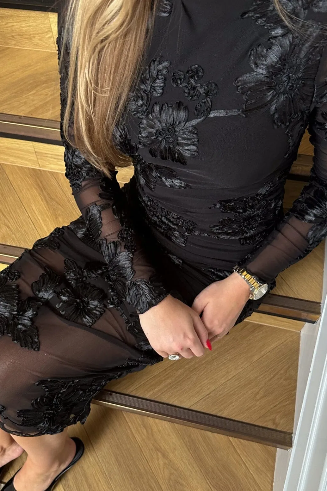 Outlet Noella Lavinia L/S Dress 13500002 004 Black