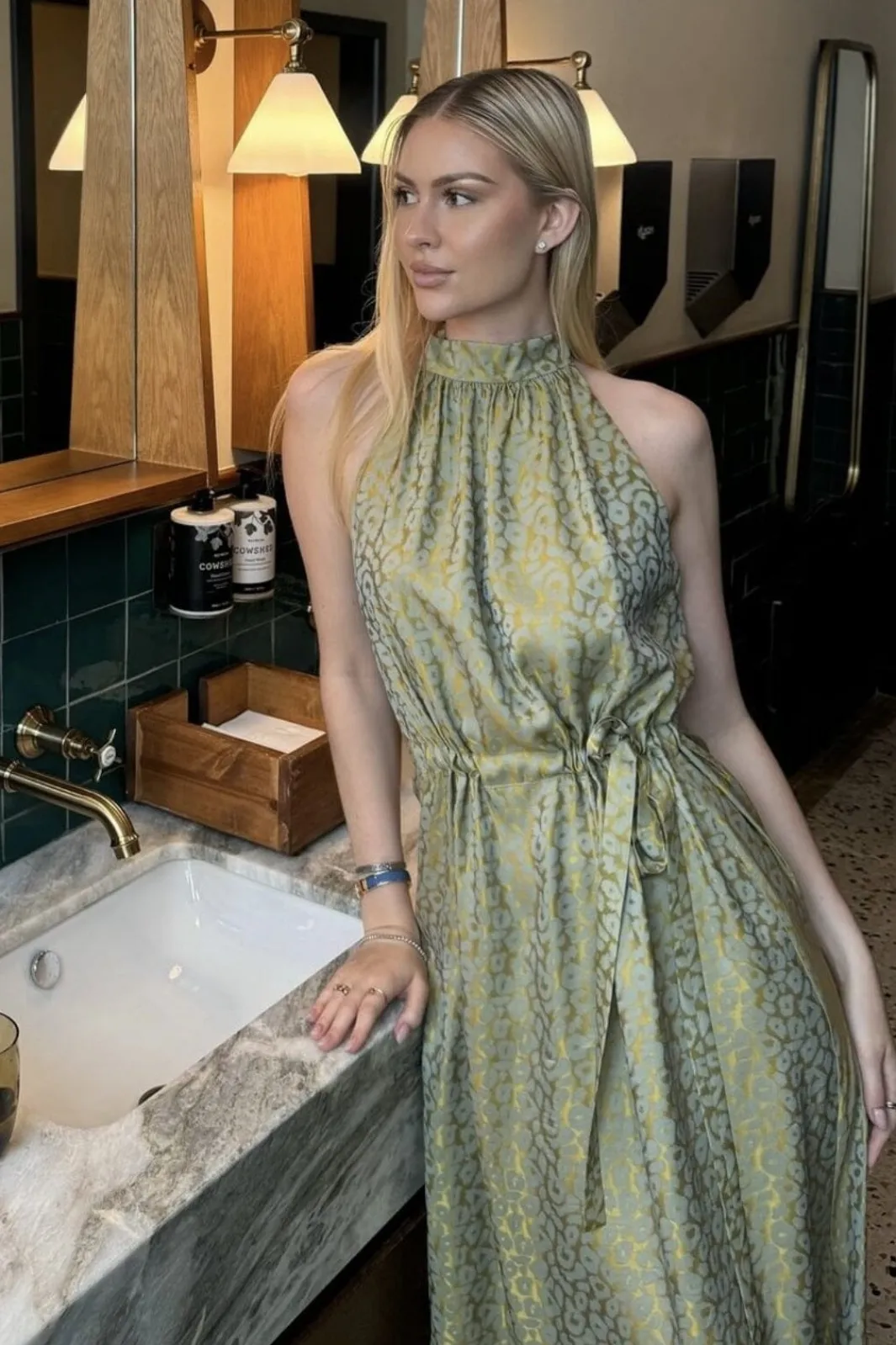 New Karmamia Layla Dress Gold Leo Silk