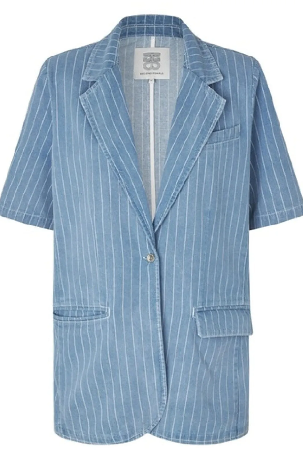 Online Second Female Layne SS Blazer 59762 Light blue denim 5996