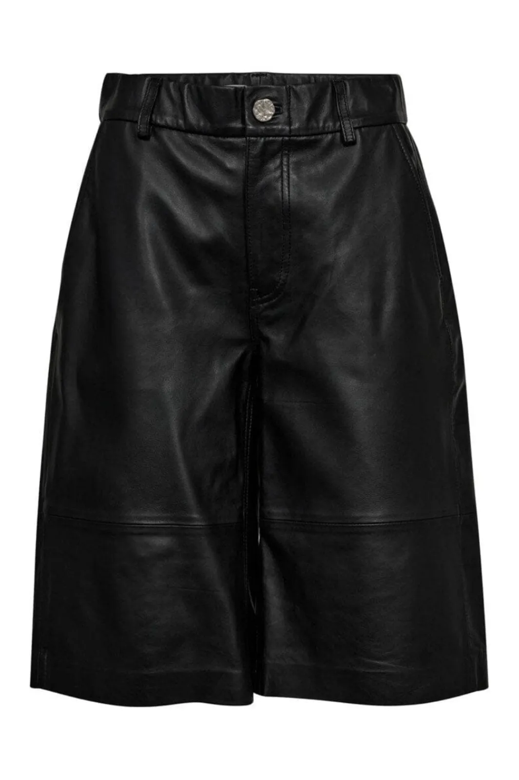 Online Haute L'Amitié Leather Bermudas HL10207 Black