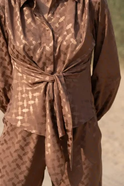 Hot Karmamia Lee Shirt Camel Keffiyeh Jacquard