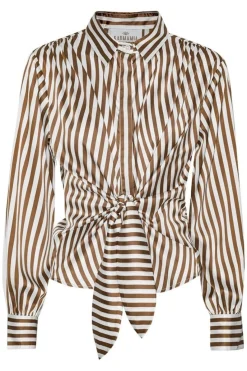 Sale Karmamia Lee Shirt 2144 Toffee Stripe