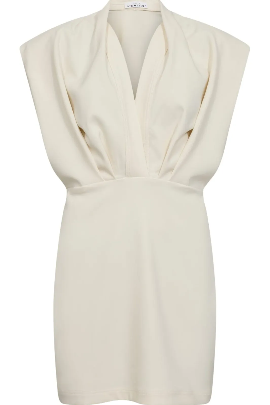 Discount Haute L'Amitié L'Egance Crop Drape Dress HL10040 Pearl