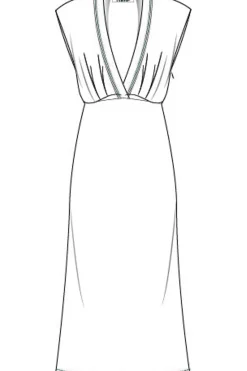 Hot Haute L'Amitié L'Egance Drape Dress HL10041 Black