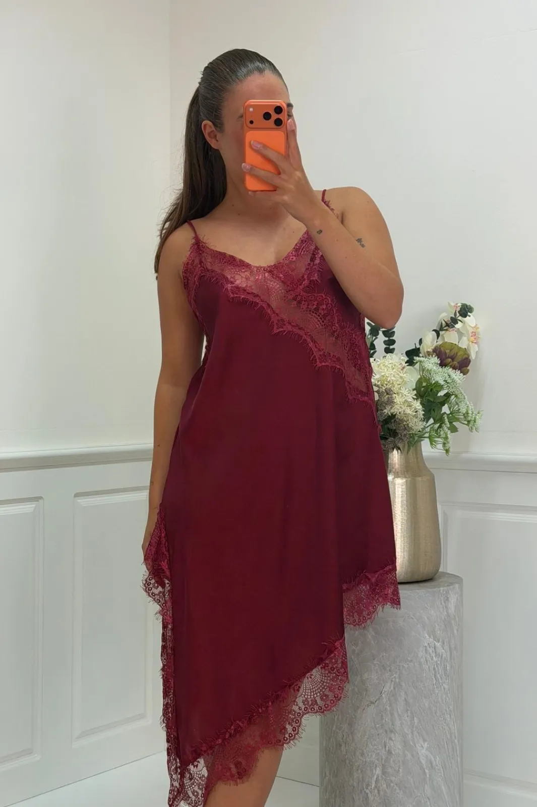 Sale A-bee Leni dress Burgundy