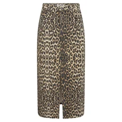 Online Co´Couture Leocc Denim Slit Skirt 34110 16 Khaki