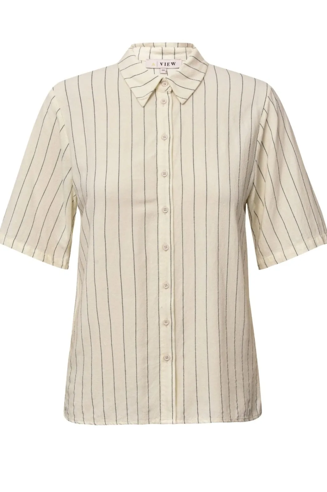 Hot A-View Lerke Stripe Shirt 005 Off White