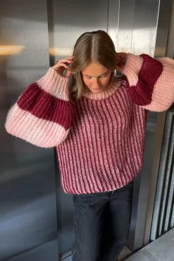 Outlet Noella Liana Knit Sweater 1287 Rust Blush Combo