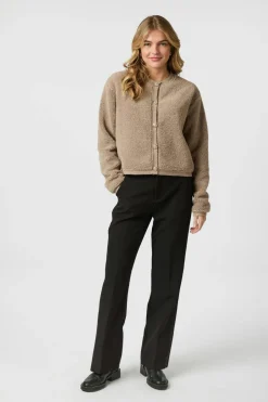 Online Neo Noir Limo Fluffy Knit Cardigan 161963 125