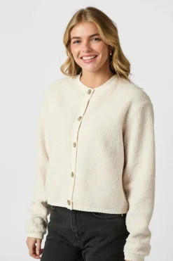 Best Neo Noir Limo Fluffy Knit Cardigan 161963 122