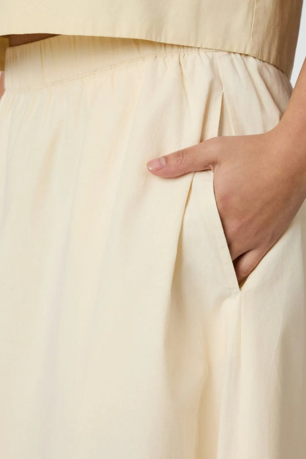 New Neo Noir Link C Poplin Skirt Light Yellow