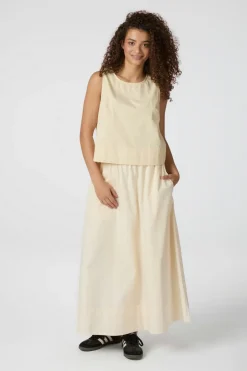 New Neo Noir Link C Poplin Skirt Light Yellow
