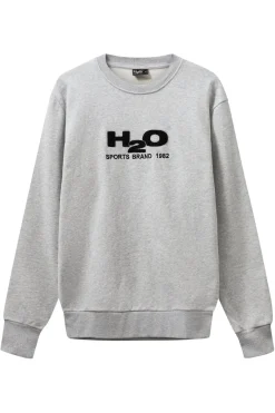 New H2O Logo Sweat O'Neck 7620 Lt. Grey Mel/Black