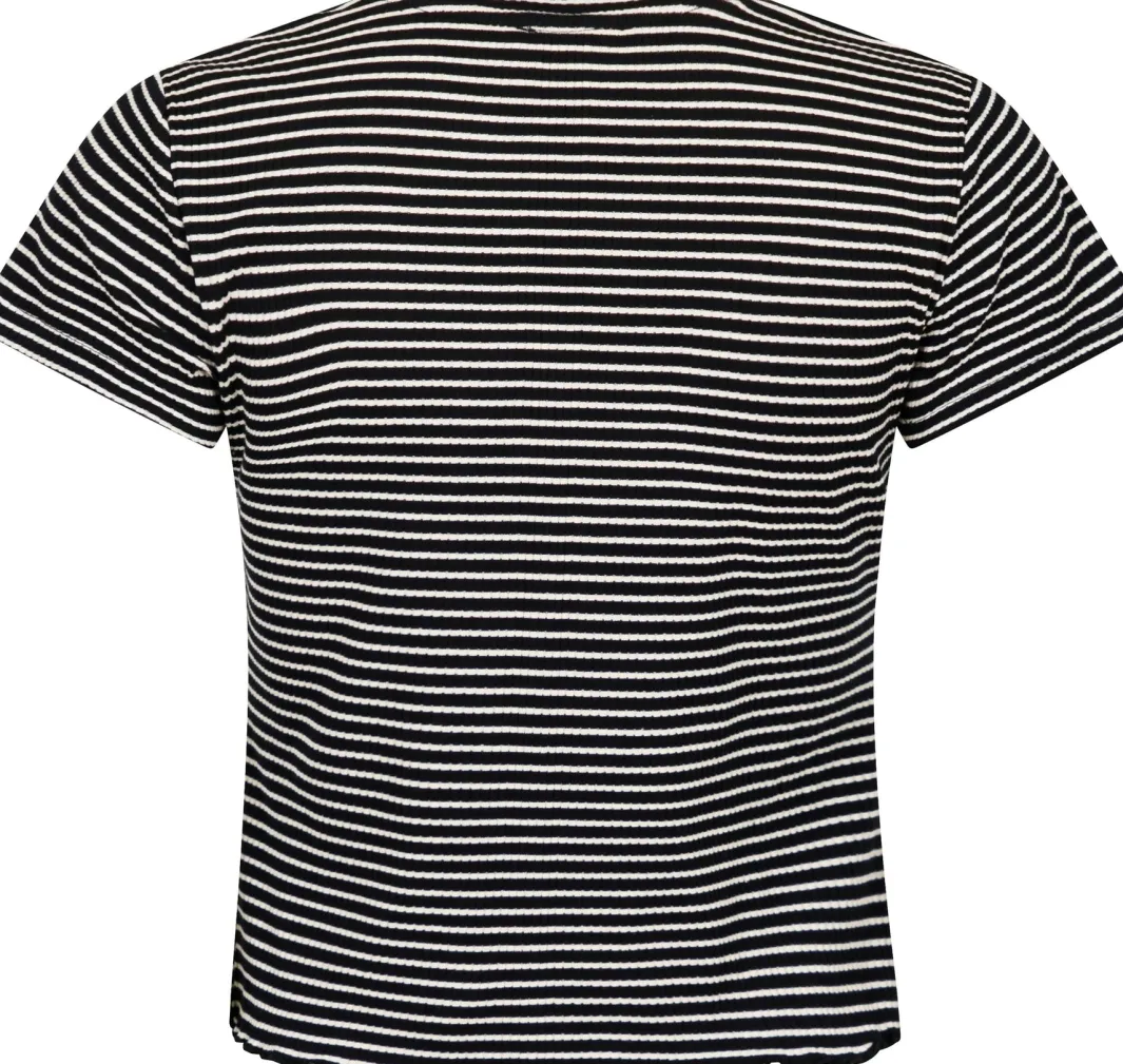 New Neo Noir Lonnie Stripe Tee Black