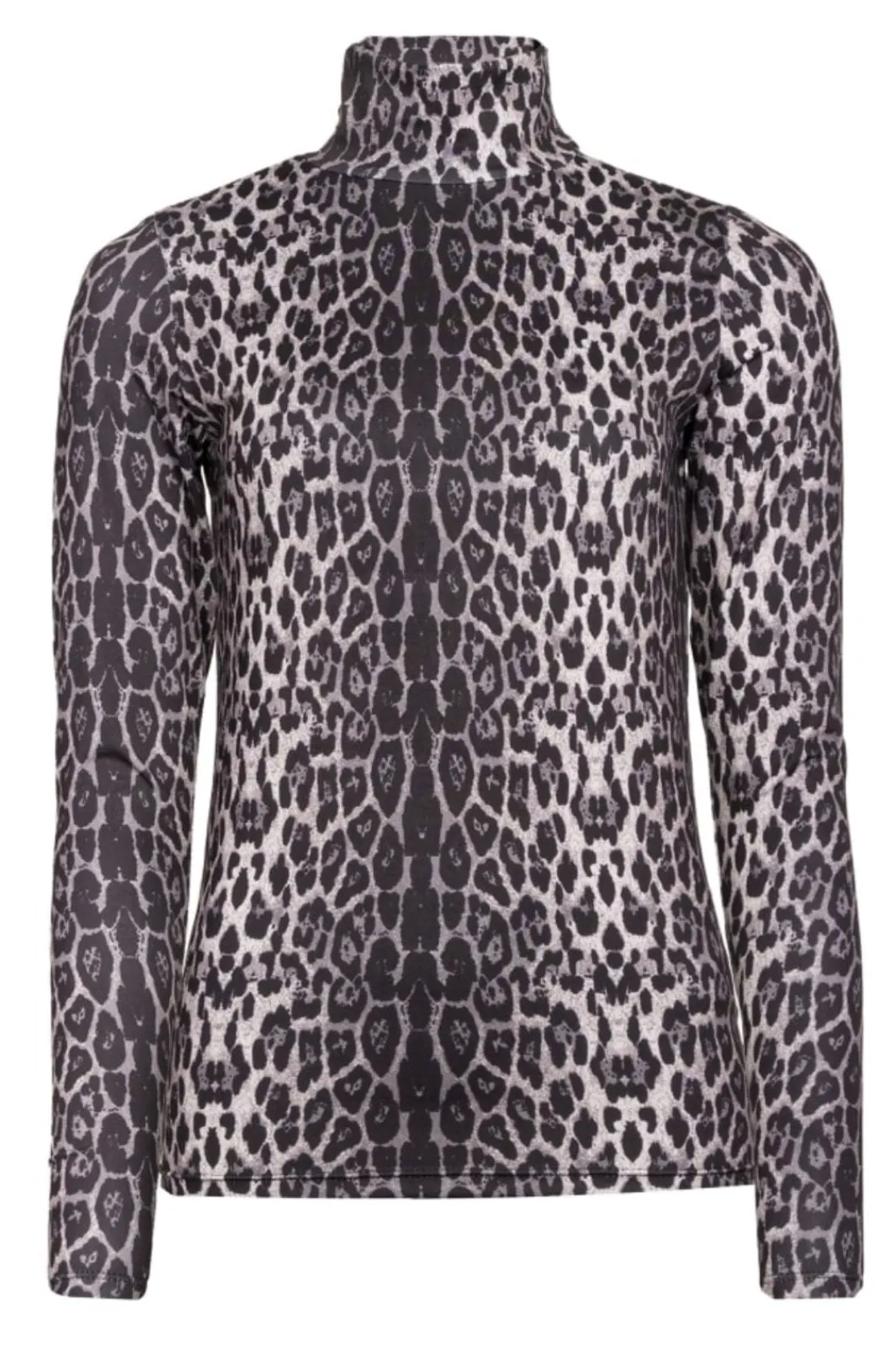 Online Liberte Lotus-Ls-Highneck-Blouse Grey Black Leo