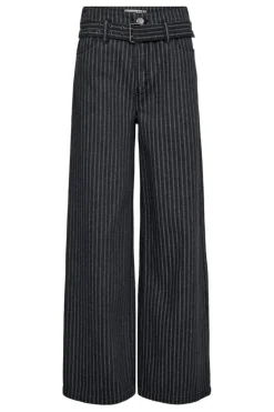 Online Haute L'Amitié Lou Stripe Belt Jeans HL10175 Dark Grey