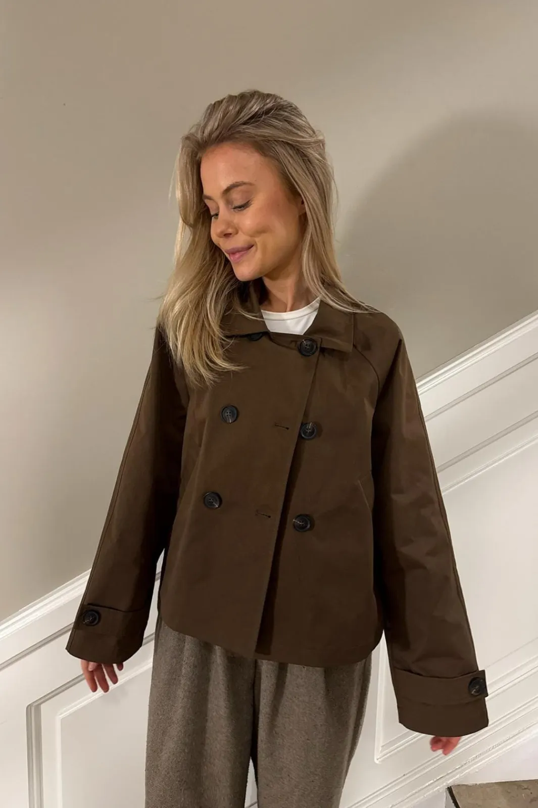 Clearance BYIC Lunaic Trenchcoat A2320 Dark Brown