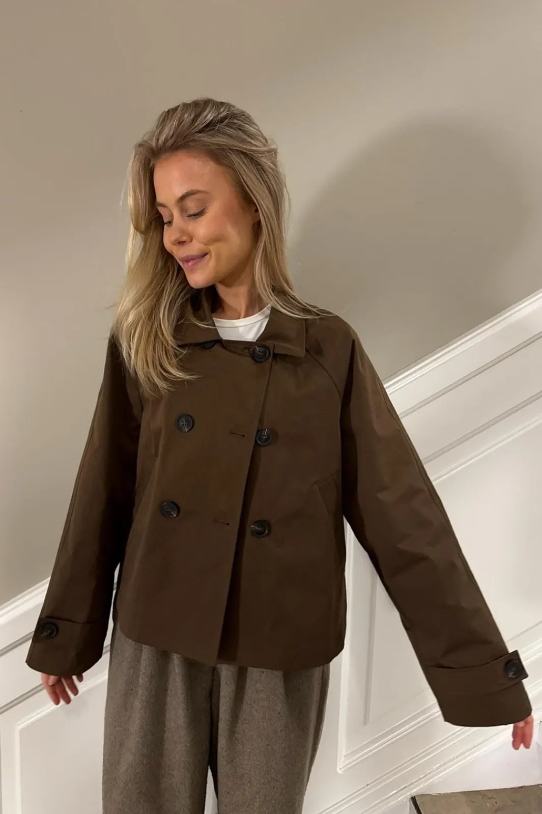 Clearance BYIC Lunaic Trenchcoat A2320 Dark Brown