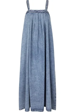Best Lollys Laundry Lungoll Maxi Dress Sl25205-3002 100 Washed Denim