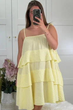A-bee Madison Kjole Light yellow
