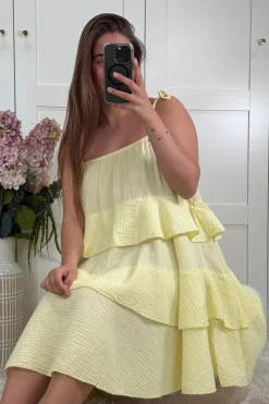 A-bee Madison Kjole Light yellow
