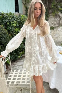 Best BYIC Magdaic Dress A23845 White Embroidery