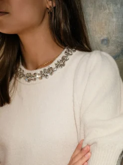 Best Neo Noir Maia Stone Knit Blouse 162914 124